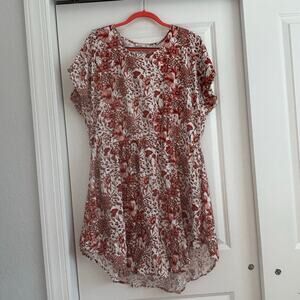 Sozy Kailani Floral Short Linen Blend Mini Dress Sz XXL Romantic Feminine